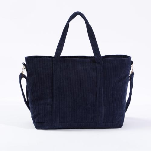 Oversize Luxury Eco Friendly Shopping bag Custom Tote Bag With Zipper Corduroy Bags Women Handbags Ladies