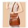 Popular backpack genuine leather shoulder bags for women's backpacks handbag ladies casual shoulder leather bags wholesale