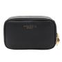 Portable Premium PU Toilet Brush Bag Embossed Logo Travel Compartment Zipper Cosmetic Pouch