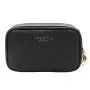 Portable Premium PU Toilet Brush Bag Embossed Logo Travel Compartment Zipper Cosmetic Pouch