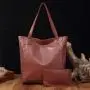 Women's Soft Leather Hand Bags Oil Wax Leather Large Capacity Single Shoulder Bags Classic Tote Bag Set Pocket PU Leather Ladies