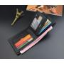 KBW218 New Men's Wallet Men's Short Multi-card Fashion Casual Money Clip Thin Section Tri-fold Soft Leather Wallet