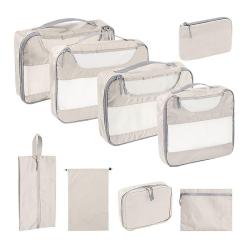 Custom Lightweight Travel Compression Mesh Storage Bags 9 Pack Packing Cubes Travel Luggage Organizer Set