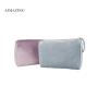 Biodegradable Green Toilet Bag Velvet Cosmetic Drawstring Beauty Pouch Double Make Up  Brush Set With Bag Custom Logo