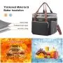 LOVEVOOK PEVA Lunch Bag Insulated for Women Lunch Box for Men Leakproof Double Decker Lunch Bag for Work/School/Picnic/Hiking