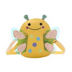 Cute little bee shape PU small carry mini bags kids shoulder bag handbag crossbody for children