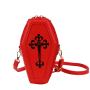 Fashion retro dark character cross coffin female BAG PU inclined span bag