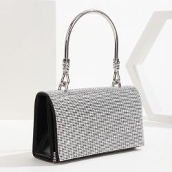 Luxury Women Purse Metal Handle Crystal Rhinestones Hand Shoulder Bag Clutch Evening Bags Diamonds Handbags For Ladies