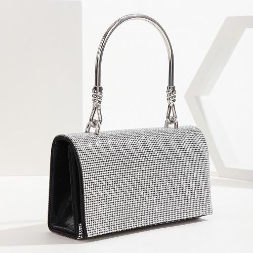 Luxury Women Purse Metal Handle Crystal Rhinestones Hand Shoulder Bag Clutch Evening Bags Diamonds Handbags For Ladies