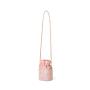 Factory Wholesale Elegant Tweed Drawstring Womens Bucket Bags Pu Leather Metal Chain Custom Logo Stylish Ladies Crossbody Bags