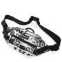 HR249 New Fashion Nylon Unisex Chest Bag Graffiti Letter Single Shoulder Crossbody Bag Outdoor Travel Sports Waist Lock Bag