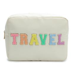 Many stock color nylon cosmetic bag can be customized nylon pouch make up bag with nylon bag