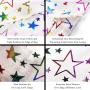 Gelory 5x7 Inch Color Star Burlap Gift Linen Drawstring Bags Jewelry Pouches For Party Wedding Favors Crafts