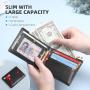 RFID Blocking Leather Slim Wallet for Men Bifold Minimalist Front Pocket Mens Money Clip Wallet