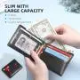 RFID Blocking Leather Slim Wallet for Men Bifold Minimalist Front Pocket Mens Money Clip Wallet