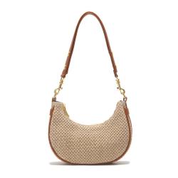 2024 Wholesale Woven Straw Shoulder Hobo Bag For Women Underarm With Adjustable Handle