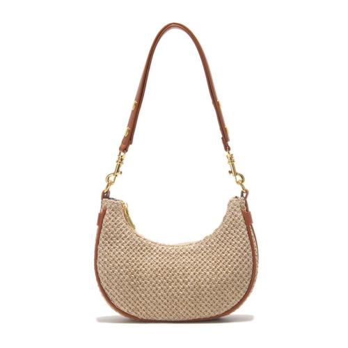 2024 Wholesale Woven Straw Shoulder Hobo Bag For Women Underarm With Adjustable Handle