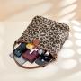 Women's Leopard Print Bag Designer Genuine Leather Shoulder Handbag Tote Bags