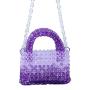 Fashionable gradient acrylic woven handmade beaded bag sac main femm sac