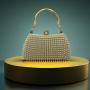 Gorgeous women clutch bags pearl dinner dress evening bag clutch purse with metal handle dinner handbags for women