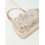 2024 Metal Handle Peal Beaded Women Clutch Evening Bag Pearl Shining Diamond Rectangle Hand Bag Ladies Wedding Handbag Purse