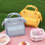KBW754 Large Lunch Bag Aluminium Foil Insulated Portable Lunch Box Bag Handheld Waterproof Insulated Picnic Bag
