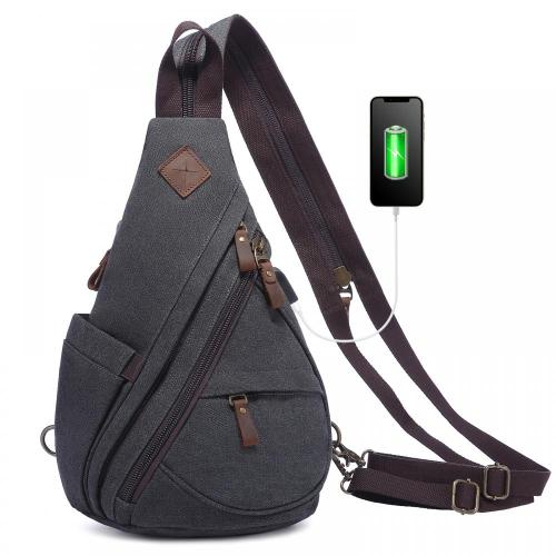 LOVEVOOK hot sale Sling Bag Canvas Crossbody Backpack women men Shoulder Casual Daypacks chest bags gym Travel other Backpacks