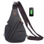 LOVEVOOK hot sale Sling Bag Canvas Crossbody Backpack women men Shoulder Casual Daypacks chest bags gym Travel other Backpacks