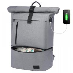 LOVEVOOK dropshipping Mens women Waterproof hiking bags with shoe compartment USB charging port travel roll top Laptop Backpacks