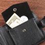 2024 Men's Large Capacity PU Vintage Wallet Waterproof Business Fashion Multi-Functional Card Bag Banknote Clip Multi-Card