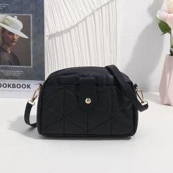 Korean Fashion Ladies Messenger Bag Embroidered Camera Bag Single Strap Joker Hand Portable Trendy Featuring Chains Decoration