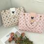 Embroidery tote bag ladies bag 2024 new women's shoulder bag diamond chain crossbody Korean printing handbag