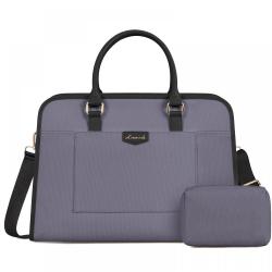 LOVEVOOK 15.6 In Laptop Tote Work Bags Canvas Briefcase Lightweight Handbag Shoulder Bag Office College Laptop Bag for Women