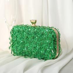 Fashionable New Handmade Beaded Portable Women's Bag Bright Color Dress Embroidery Dinner Bag High Quality Women's Banquet Bag
