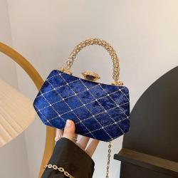 Ladies Velvet Clutch Small Designer Crossbody Bags Luxury Handle Party Evening Women Velvet Bag Handbag