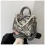 New niche embroidered cotton linen handbag with large capacity canvas shoulder bag