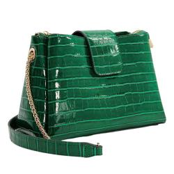 New Custom Fashion Styles Ladies Handbags Shoulder Bag Green Embossed Croc Texture Luxury Crossbody Bags Handbags For Women