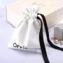 Custom Logo Printing Single String Cotton Flannel Gift Cosmetic Storage Bag Drawstring Dust Flannel Jewelry Pouch