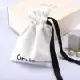 Custom Logo Printing Single String Cotton Flannel Gift Cosmetic Storage Bag Drawstring Dust Flannel Jewelry Pouch