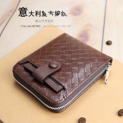 2023 New Men's Short Retro Woven Pattern Wallet Men Card Holder Wallet Men's Wallet Factory Wholesale cartera de hombre