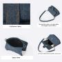 Korean style fashion design metal decoration bag female hundred handbag simple denim fabric shoulder bag
