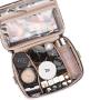 Double Zip Cosmetic Bag Travel Pink Makeup Bag Wholesale Faux Leather Cosmetic Bag Compartments Clear Small Cosmetic Pouch