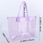 Keymay New Design Rts Stock 10 Colors Fashion Waterproof Girls Pvc Beach Shoulder Bag Wholesale Clear Handbags Large Beach Tote