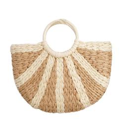 ZR779 Beach Bag Handbag Fashion Handmade Half-Round Rattan Woven Straw Summer Women Messenger Crossbody Bag Girls Lady Straw Bag