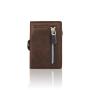 Wholesale metal wallet credit card holder leather aluminium id card holder pop wallet holder