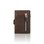 Wholesale metal wallet credit card holder leather aluminium id card holder pop wallet holder