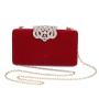 CCF596 Luxury Diamond Rhinestone Buckle Satin Ladies Evening Bag Wedding Clutch Purse Luxury Evening Bling Purses Handbag