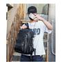 ZF197 Men Backpack PU Computer Bag Breathable Waterproof Schoolbag Fashion Popular Outdoor Travel Shoulder Bag USB Port