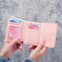 New Women's Wallet Korean version of the daisy short small tri-fold handmade money clip multi-card space card bag coin purse
