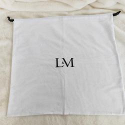 Custom Logo Printed White Cotton Flannel Drawstring Handbag Dust Cover Bag Handbag Gift Bag